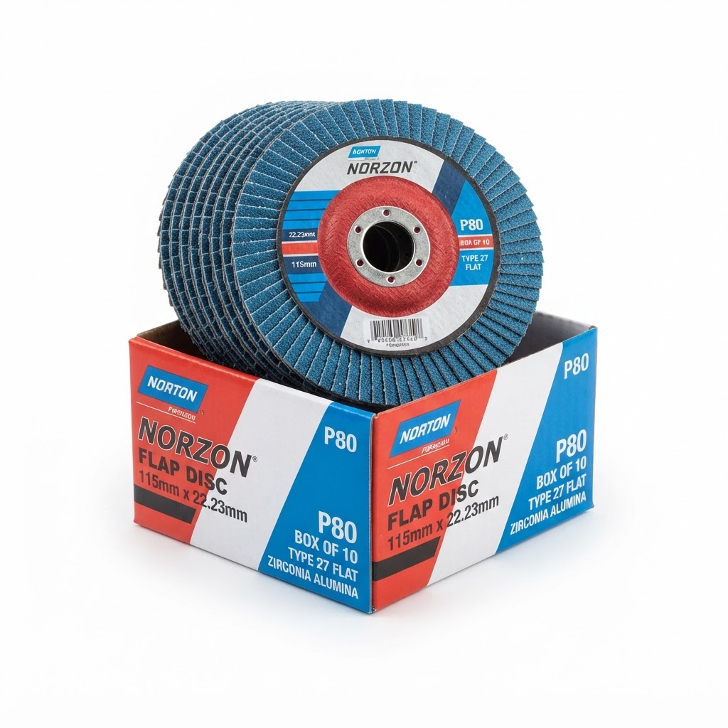Norton Norton NorZon Flap Disc 115mm P80 (Box 10)