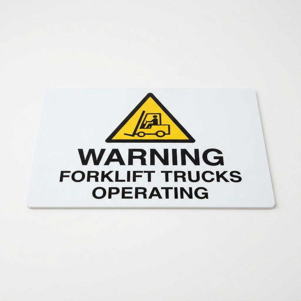 Warning Forklift Trucks Operating Sign 300x200mm