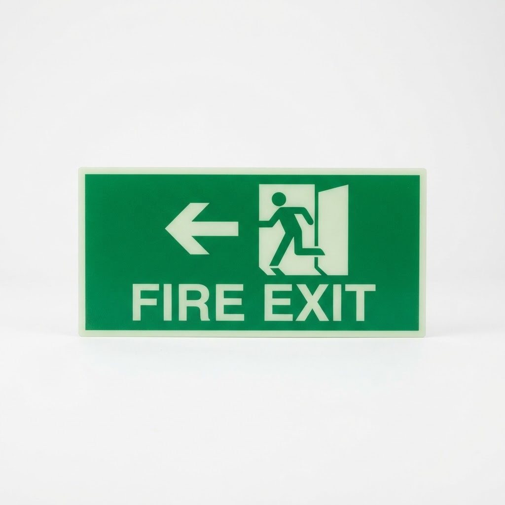 Howcroft Fire Exit Running Man Left Sign 200x400mm