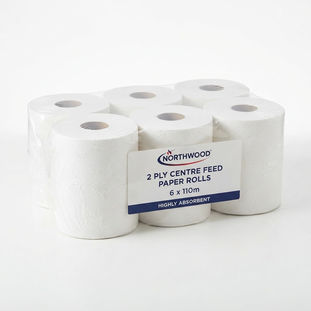 2-Ply Centre Feed Paper Roll 6 Rolls