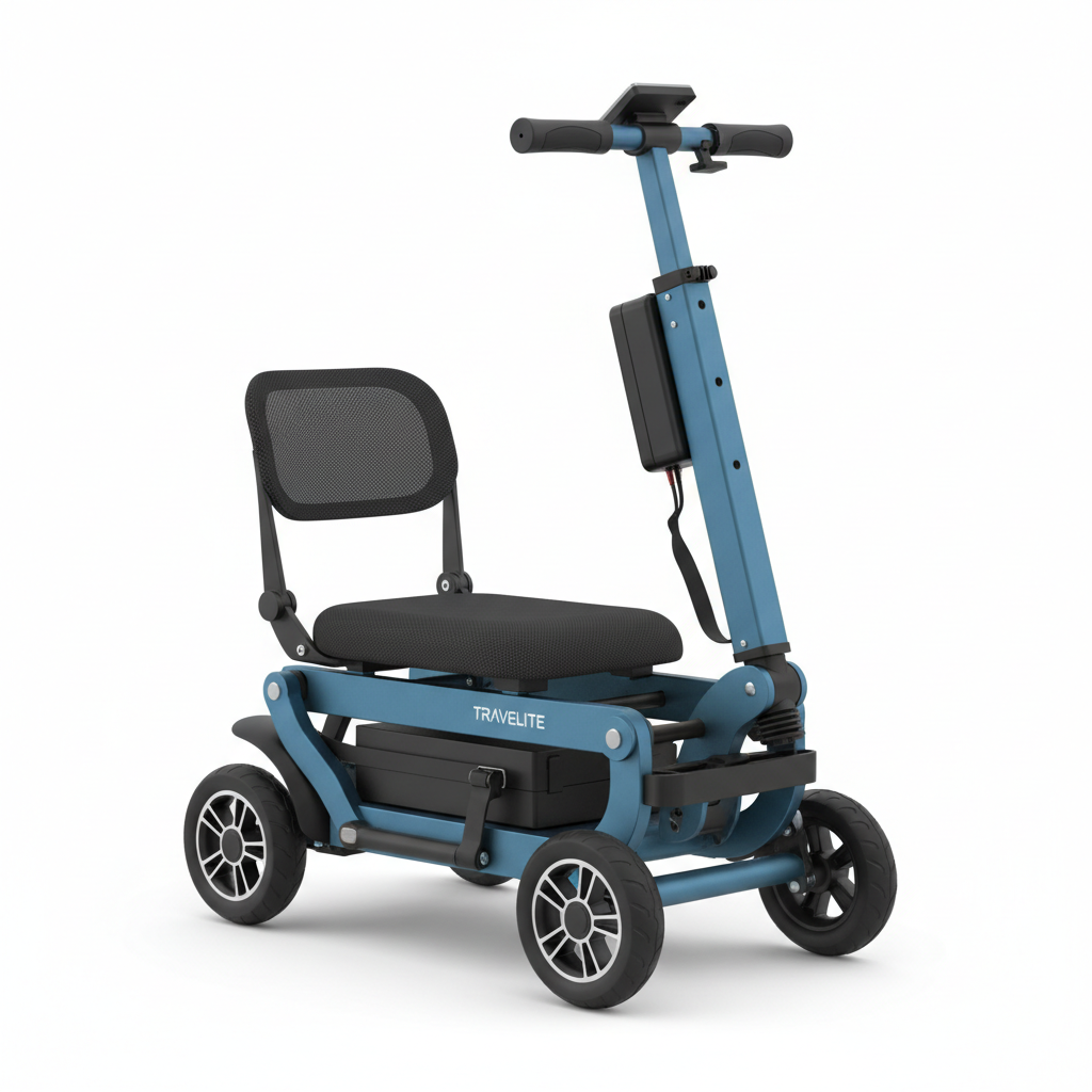 T-Town Mobility service technician working on a mobility scooter