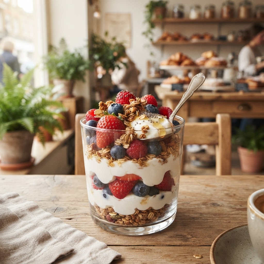 Greek Yogurt Parfait with Mixed Berries