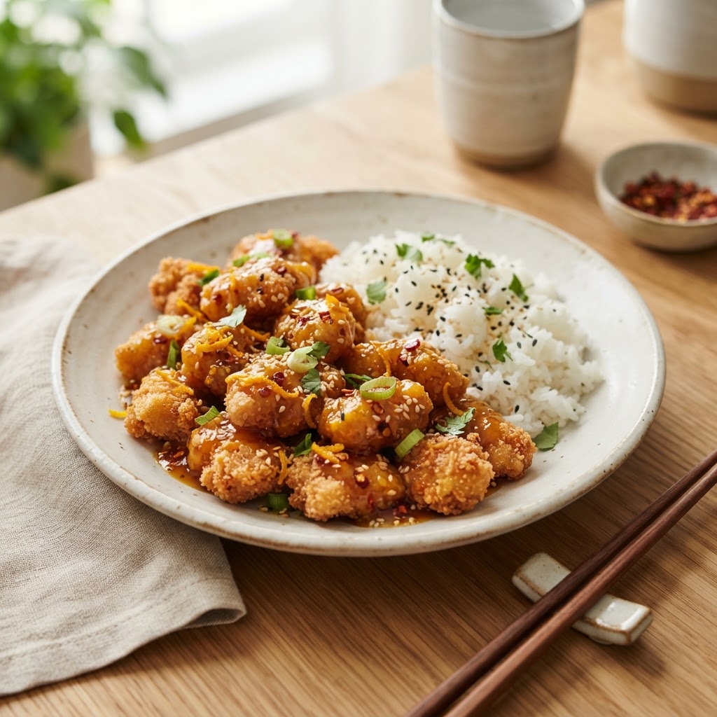 Crispy Orange Chicken Bowl