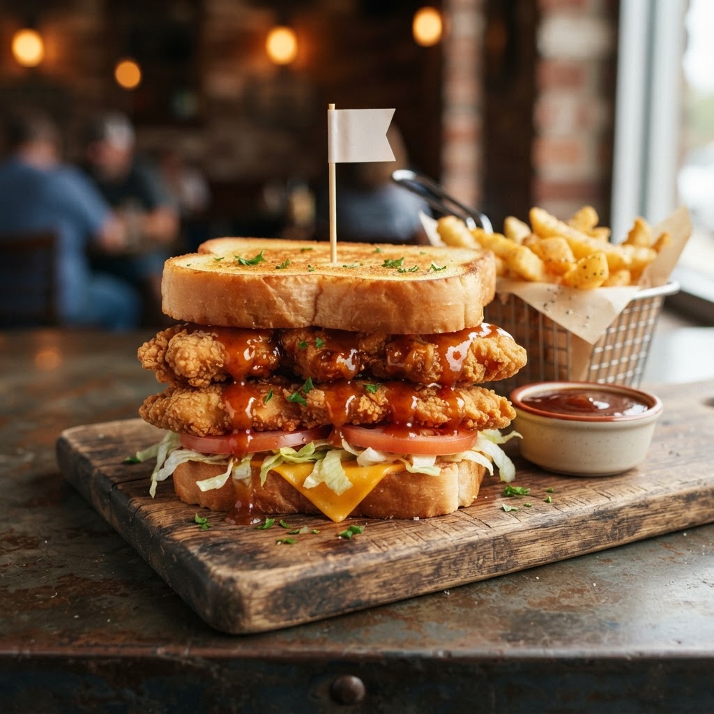 Honey BBQ Chicken Strip Sandwich
