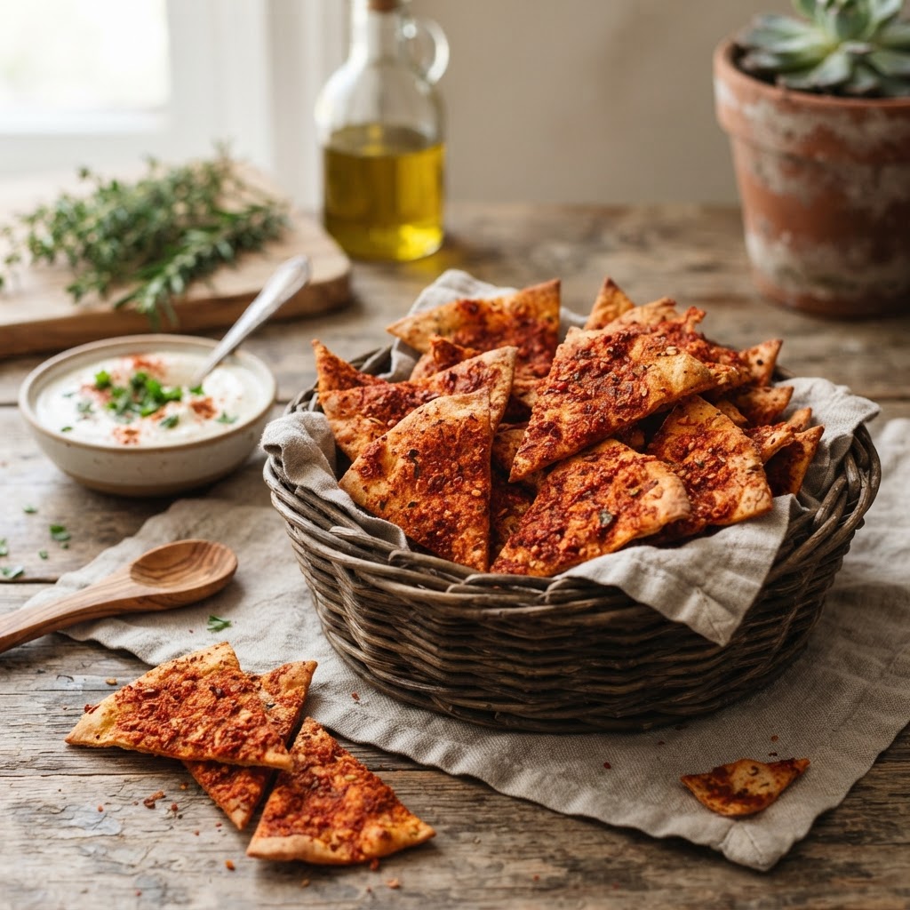 Harissa BBQ Pita Chips