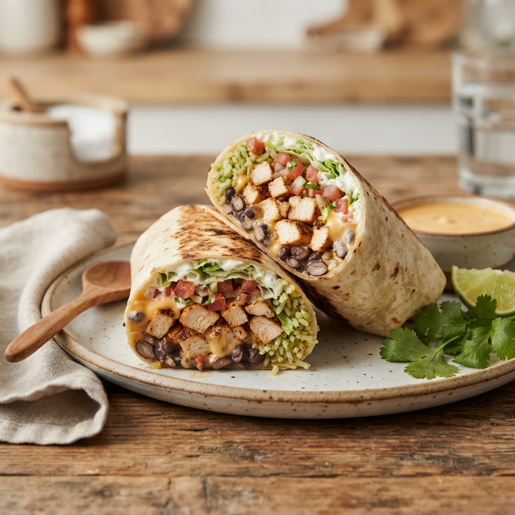 Chicken Queso Burrito