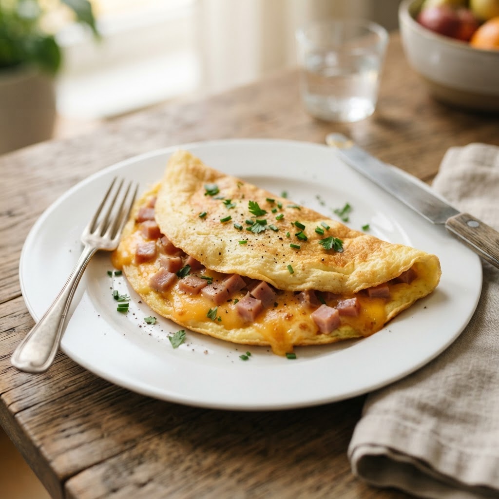 Hearty Ham & Cheese Omelette