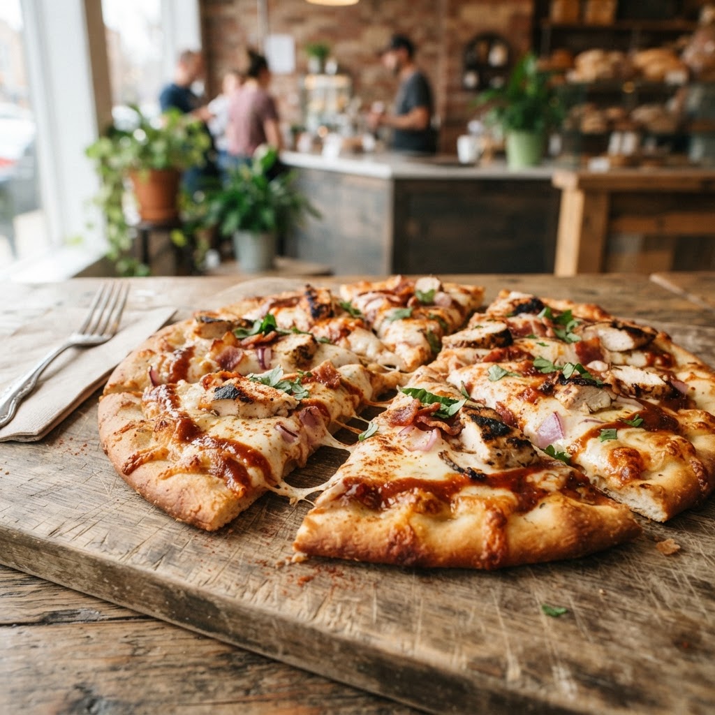 Chipotle Chicken & Bacon Flatbread Pizza