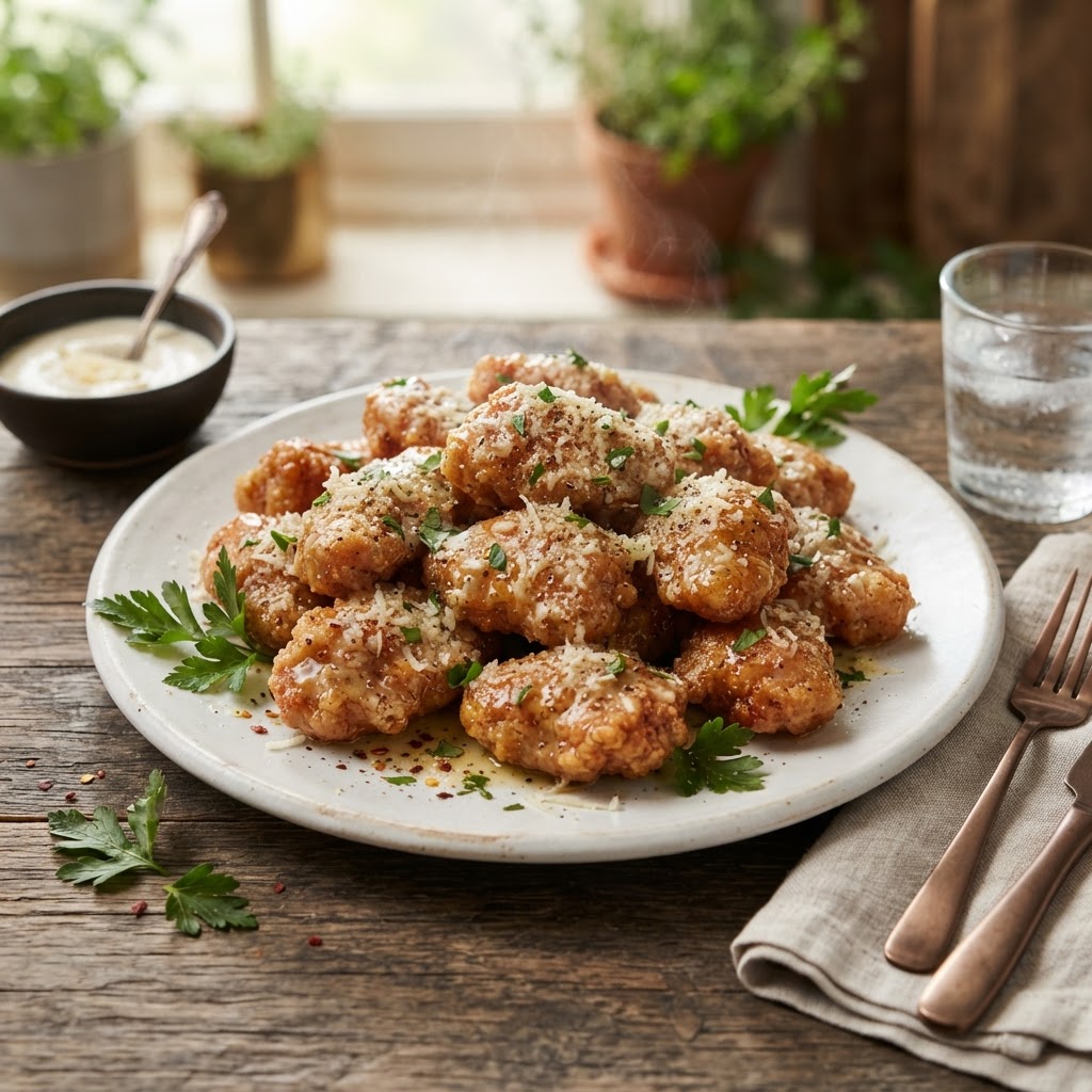 Parmesan Garlic Boneless Wings (Snack)