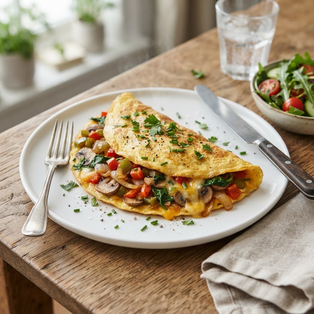 Loaded Veggie Omelette