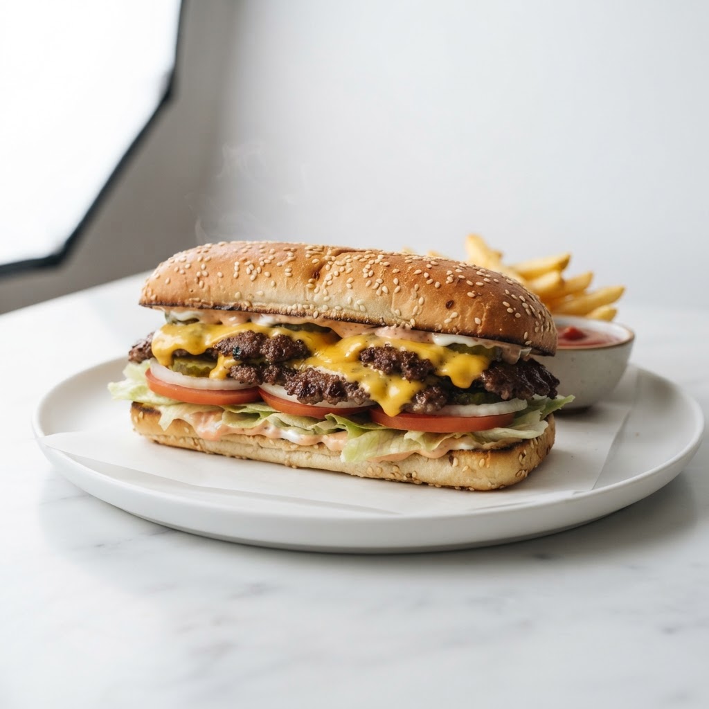 Extra Long Cheeseburger