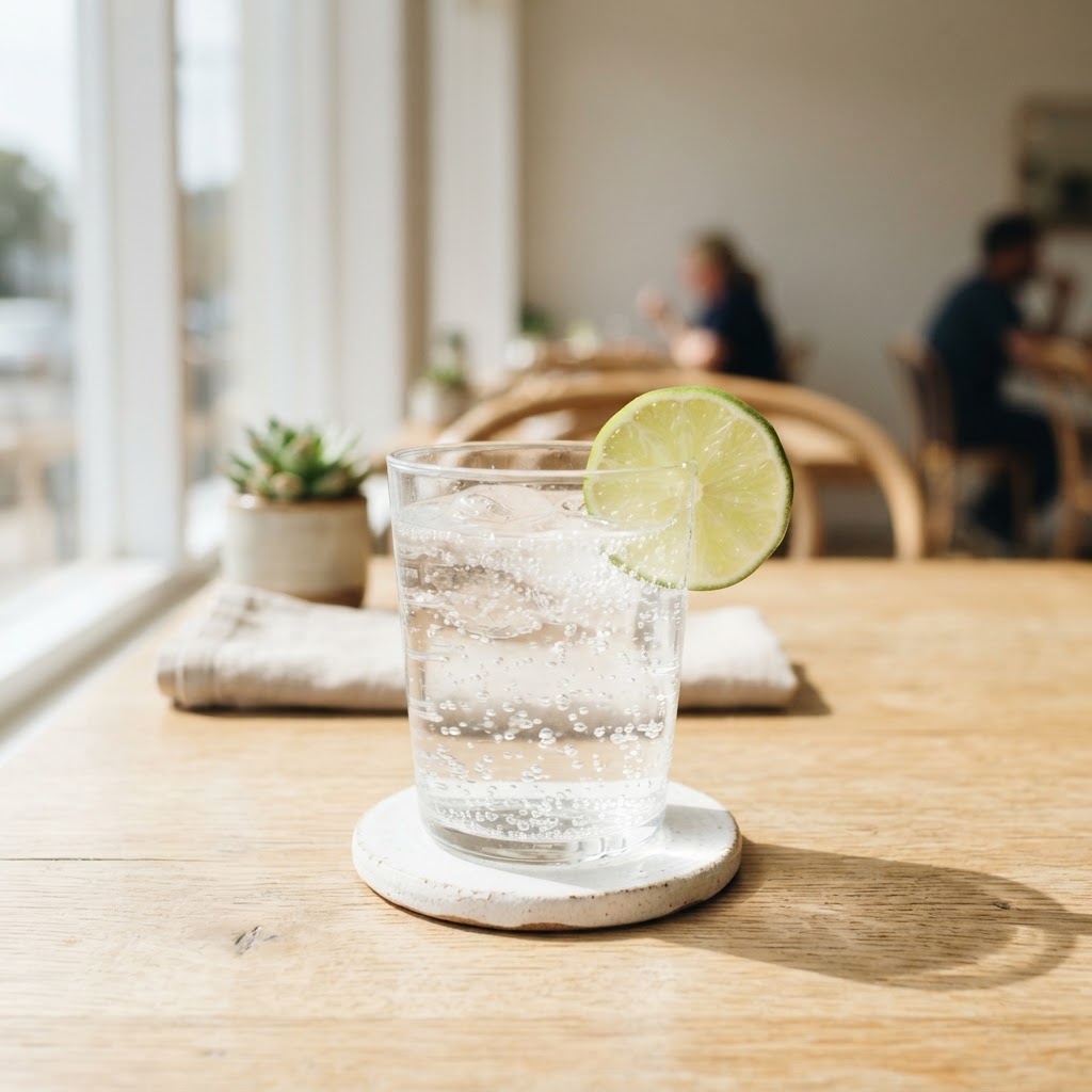Sparkling water with lime — the compromise between diet soda and regular soda for weight loss.
