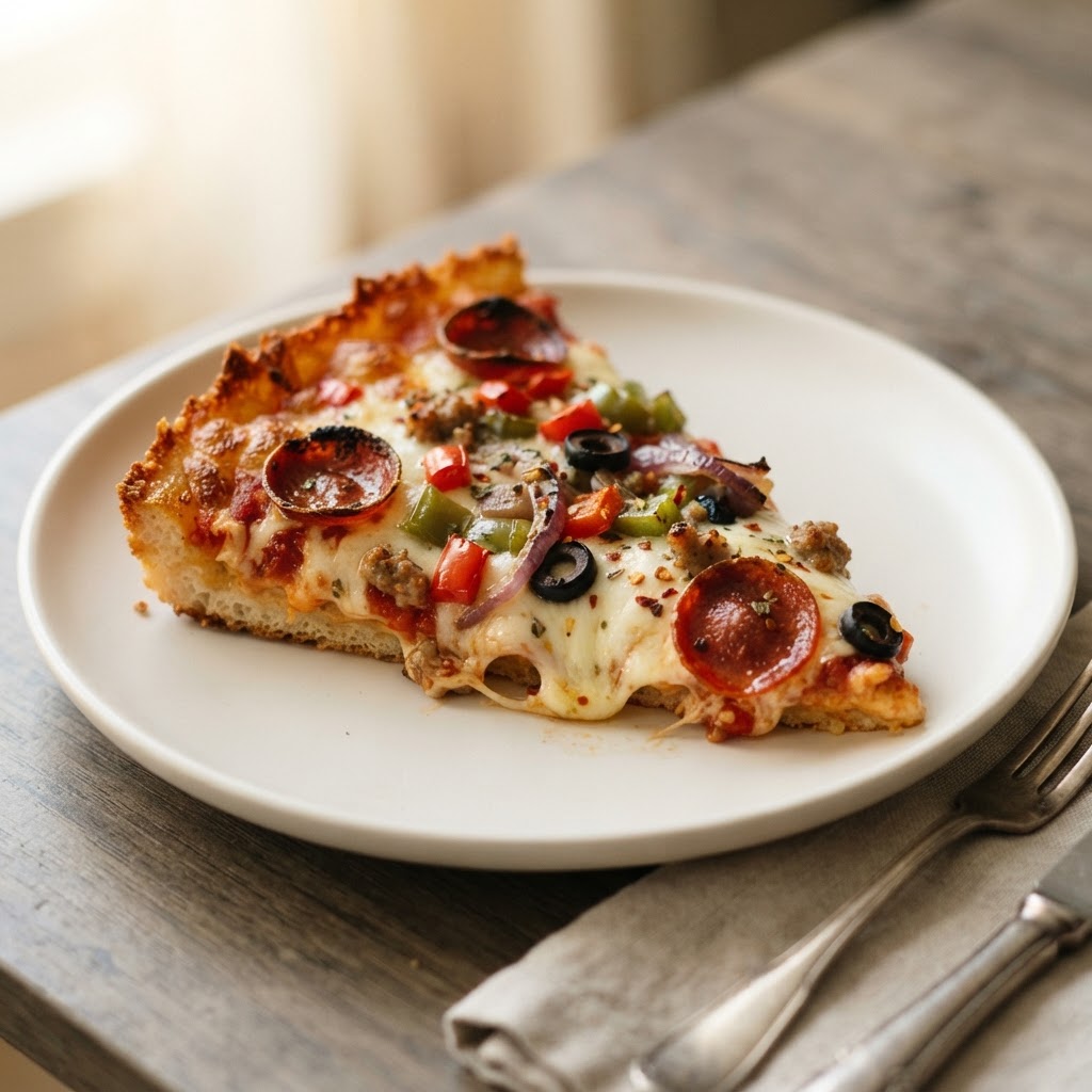 Large Supreme Pan Pizza (1 slice)