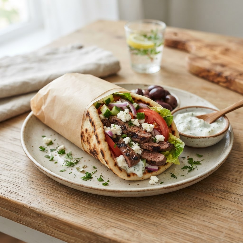 Steak + Feta Pita