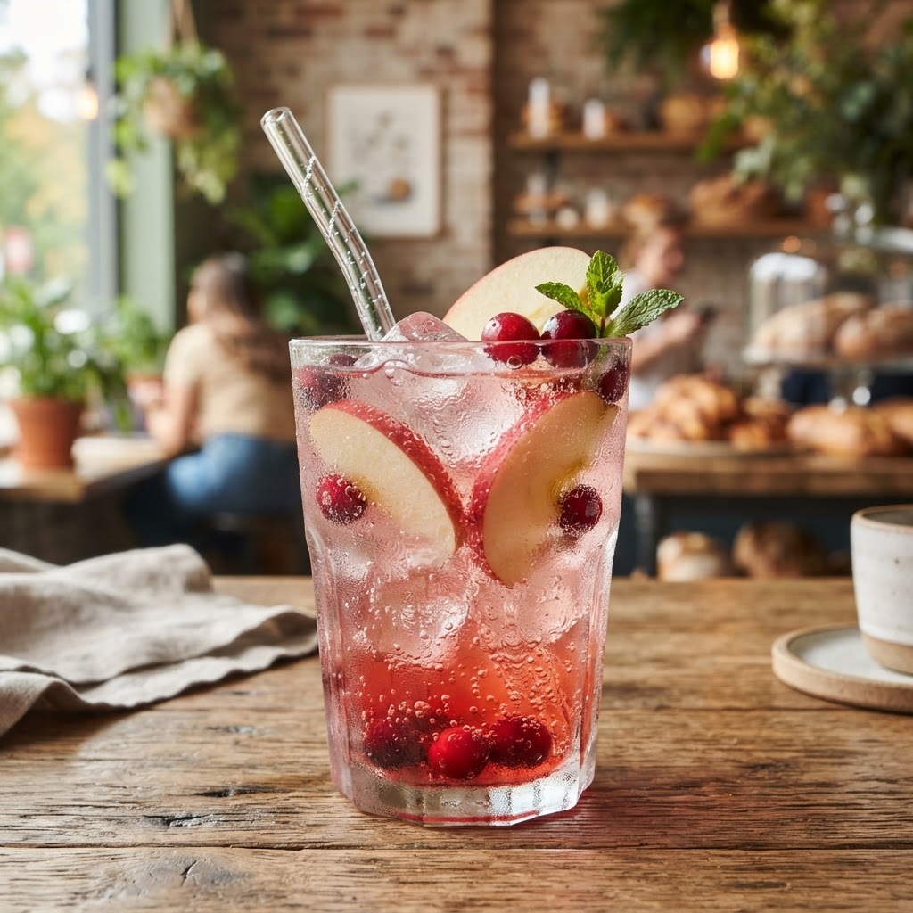 Fuji Apple Cranberry Charged Lemonade