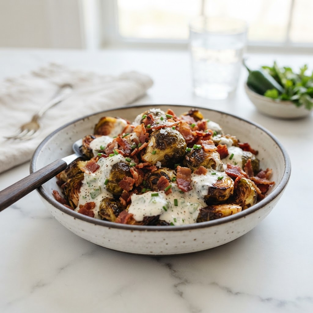 Roasted Bacon Brussels