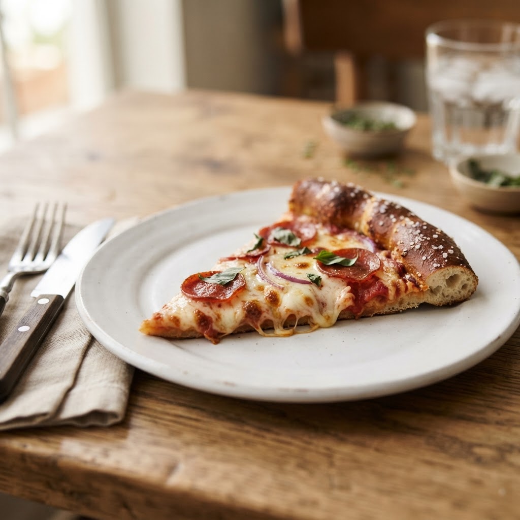 Pretzel Crust with Pizza Sauce (per slice)