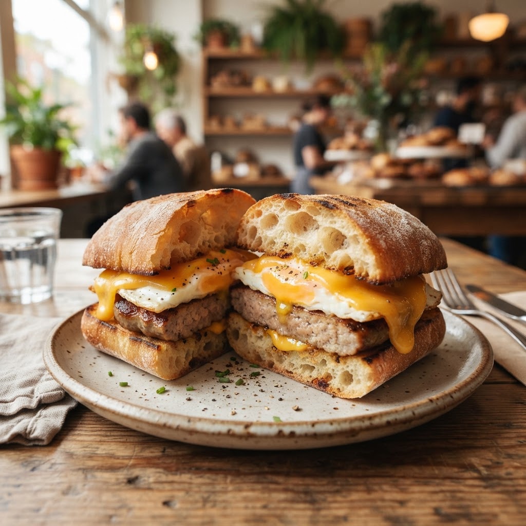 Sausage, Egg & Cheese Breakfast Sandwich