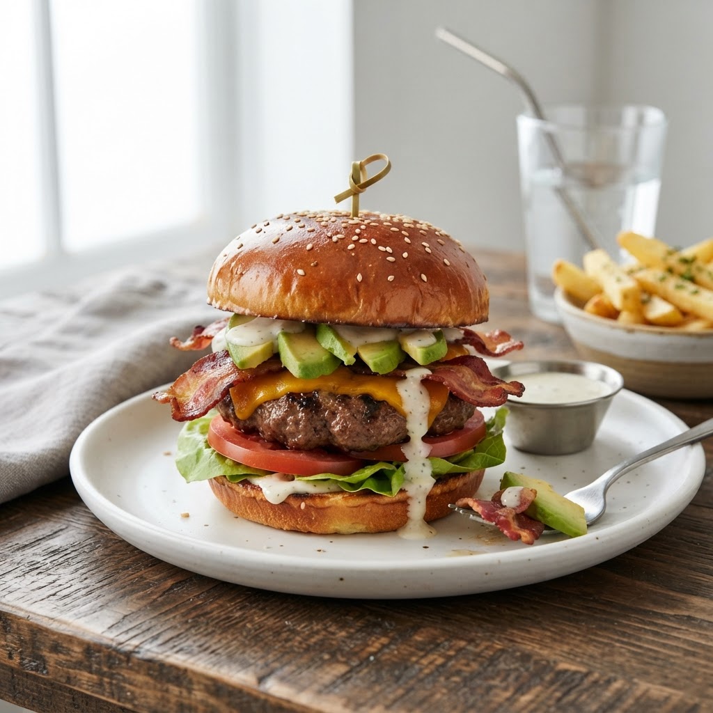 Bacon Avocado Ranch Burger