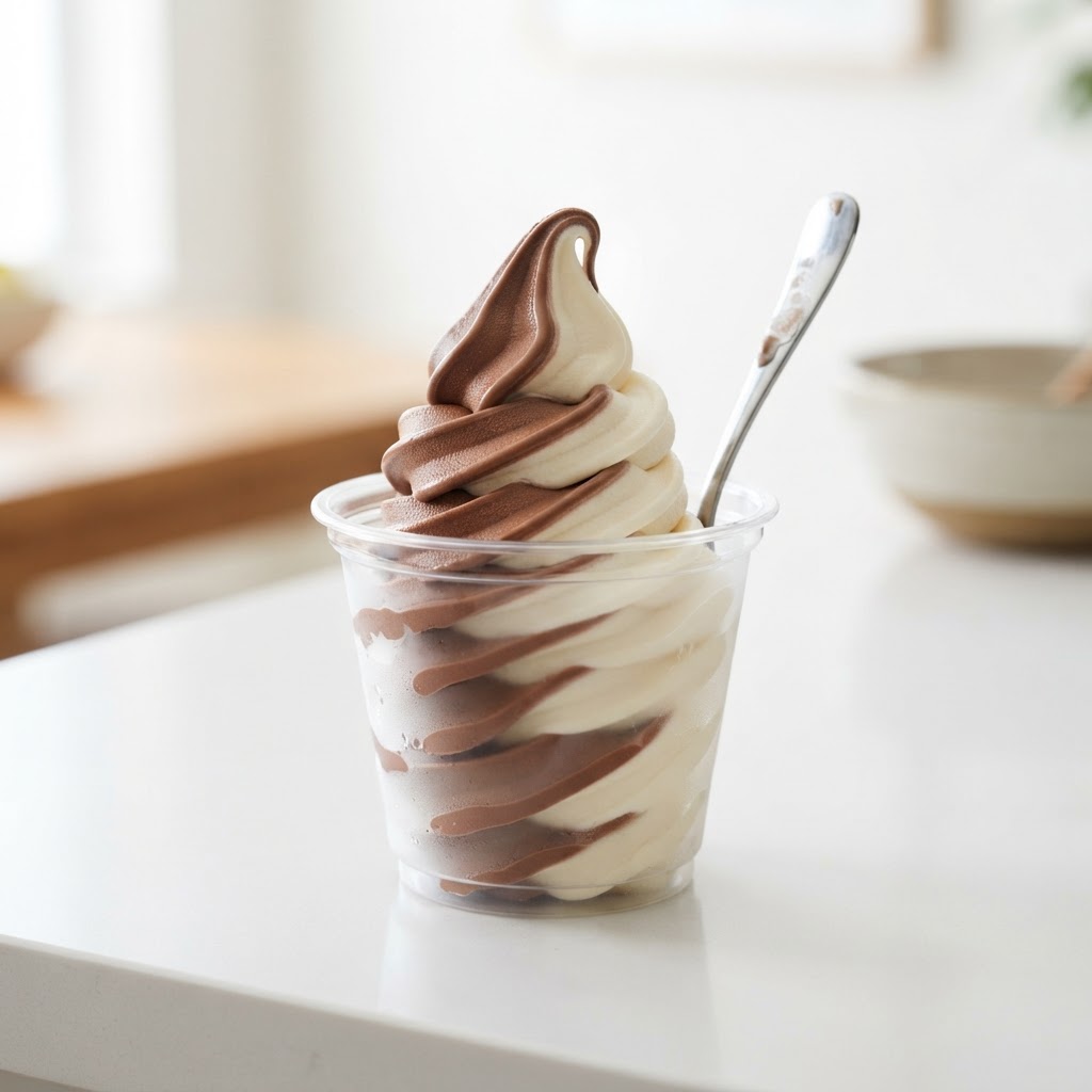 Chocolate-Vanilla Soft Serve Twist
