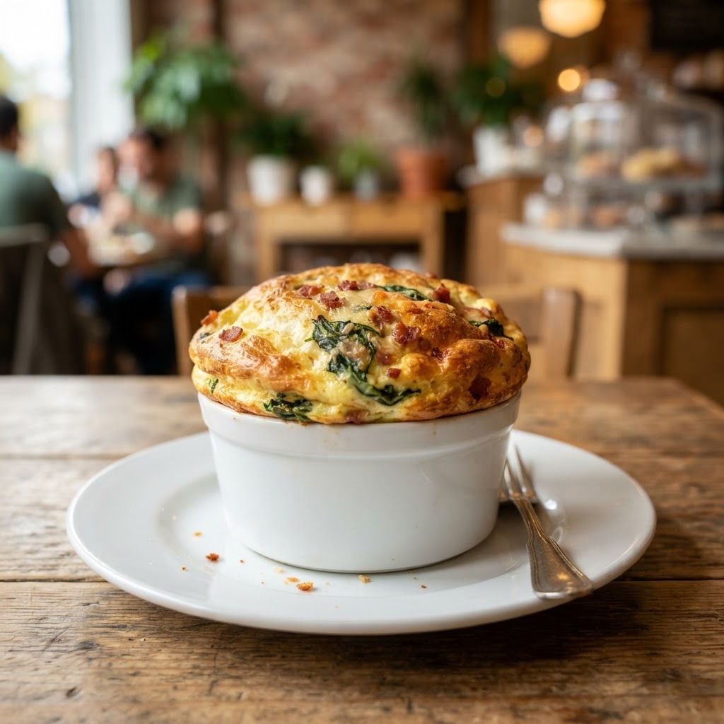Spinach & Bacon Soufflé