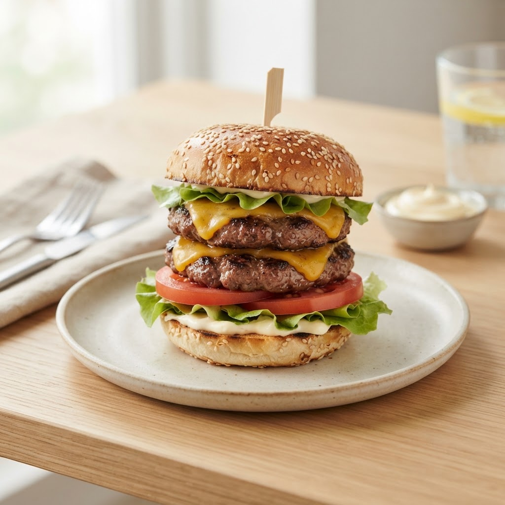 Supersonic Double Cheeseburger w/ Mayo