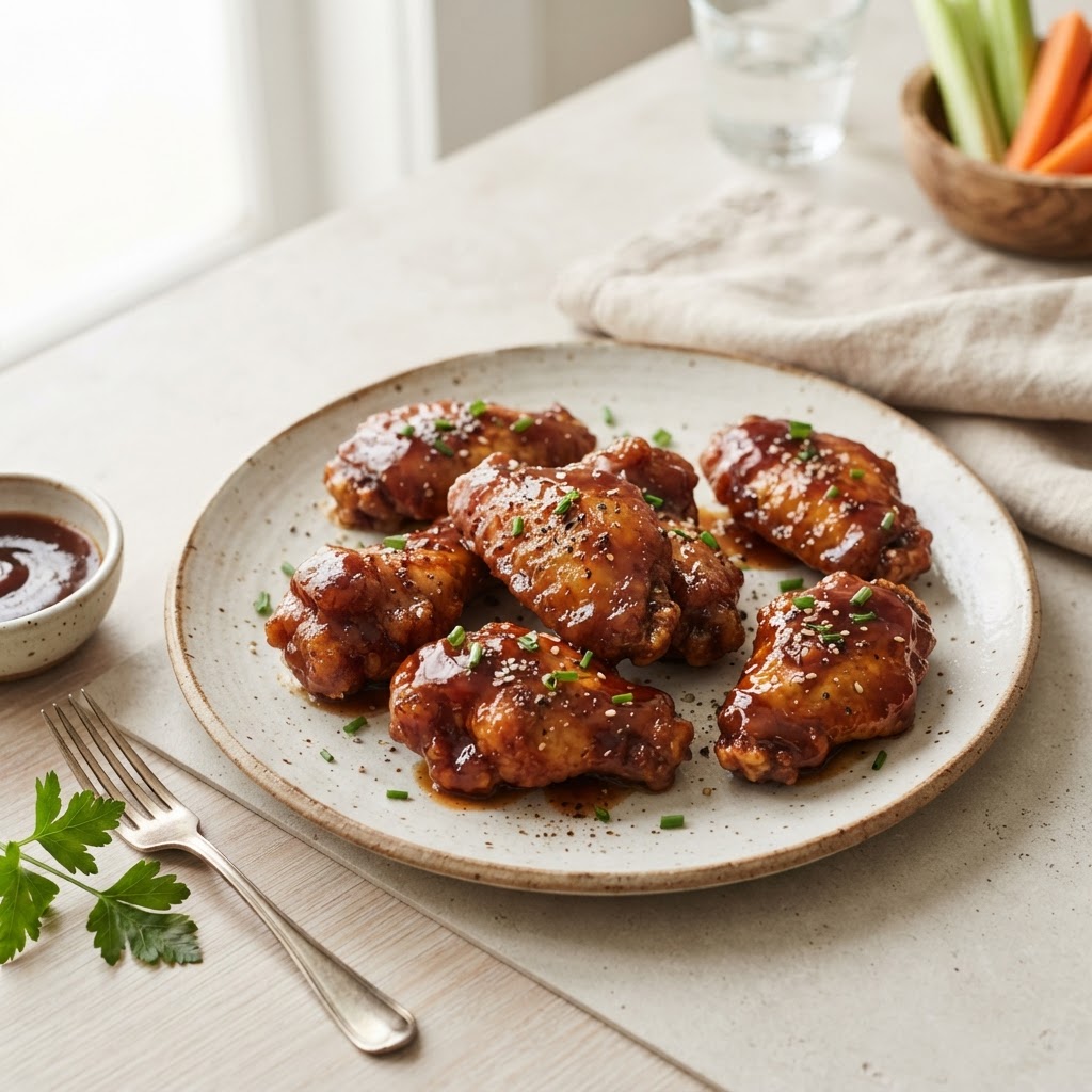 Honey BBQ Boneless Wings (6 PC)