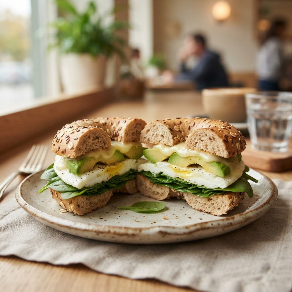 Avocado, Egg White & Spinach Breakfast Sandwich