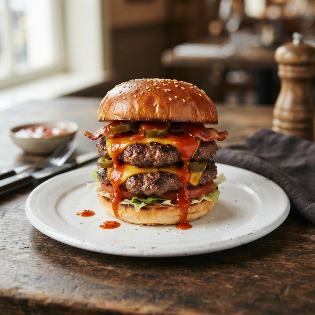 FlameThrower Burger - Double