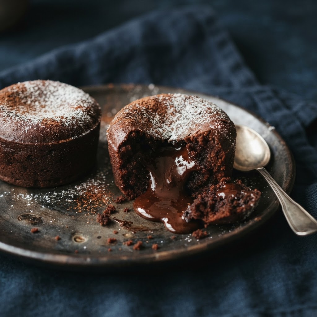 Chocolate Lava Crunch Cakes