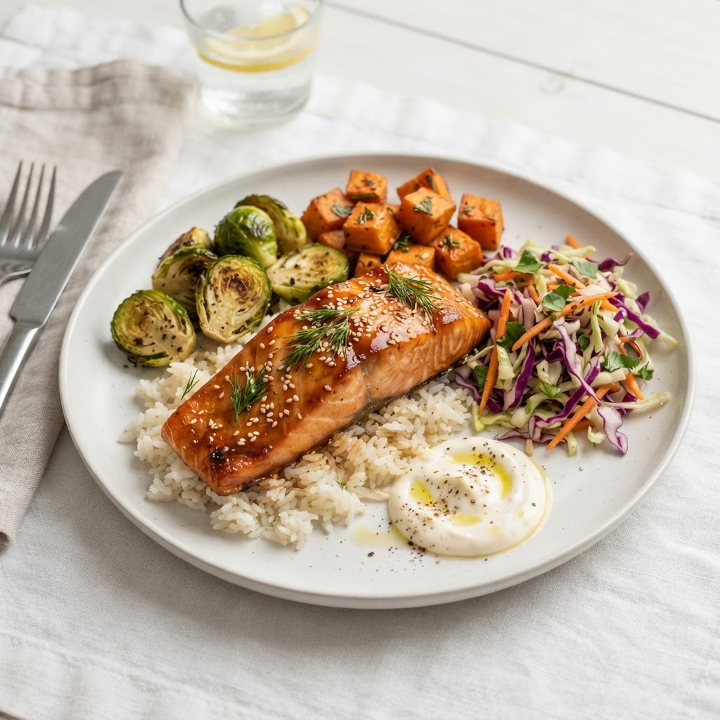 Maple Glazed Salmon Plate