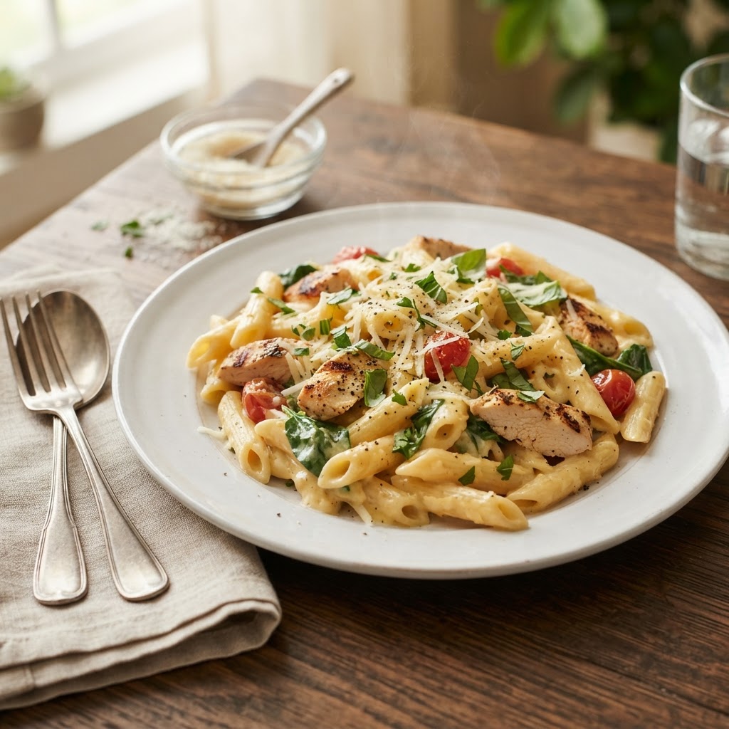 Classic Three Cheese Chicken Penne