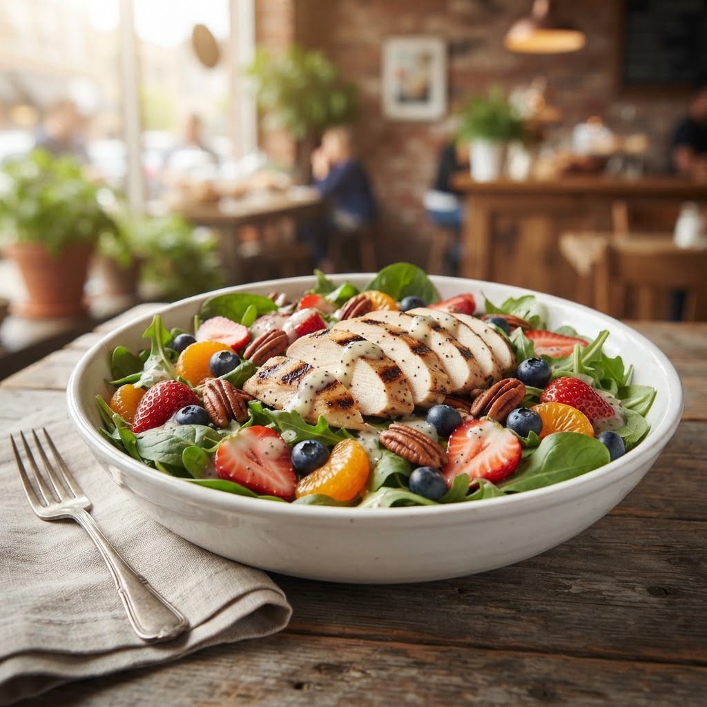 Strawberry Poppyseed Salad with Chicken