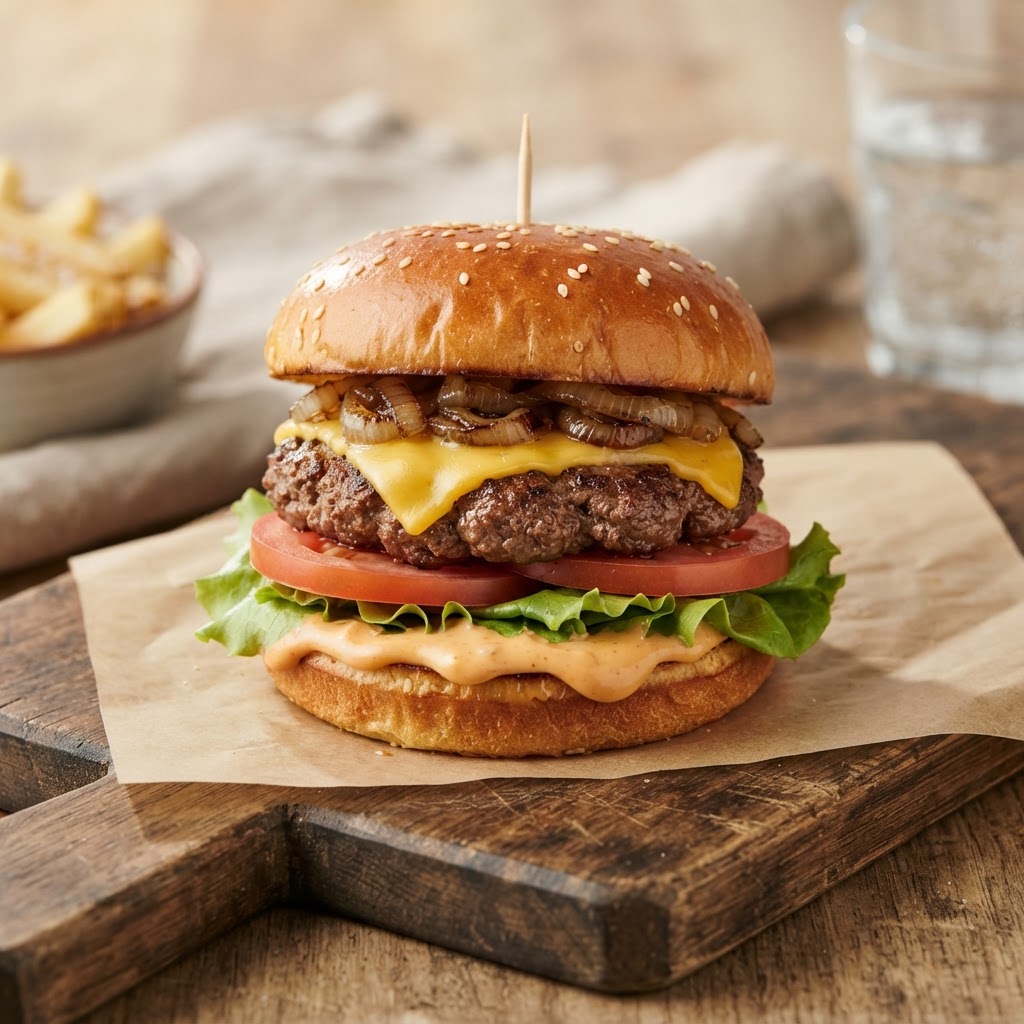 Cheeseburger W/ Onion