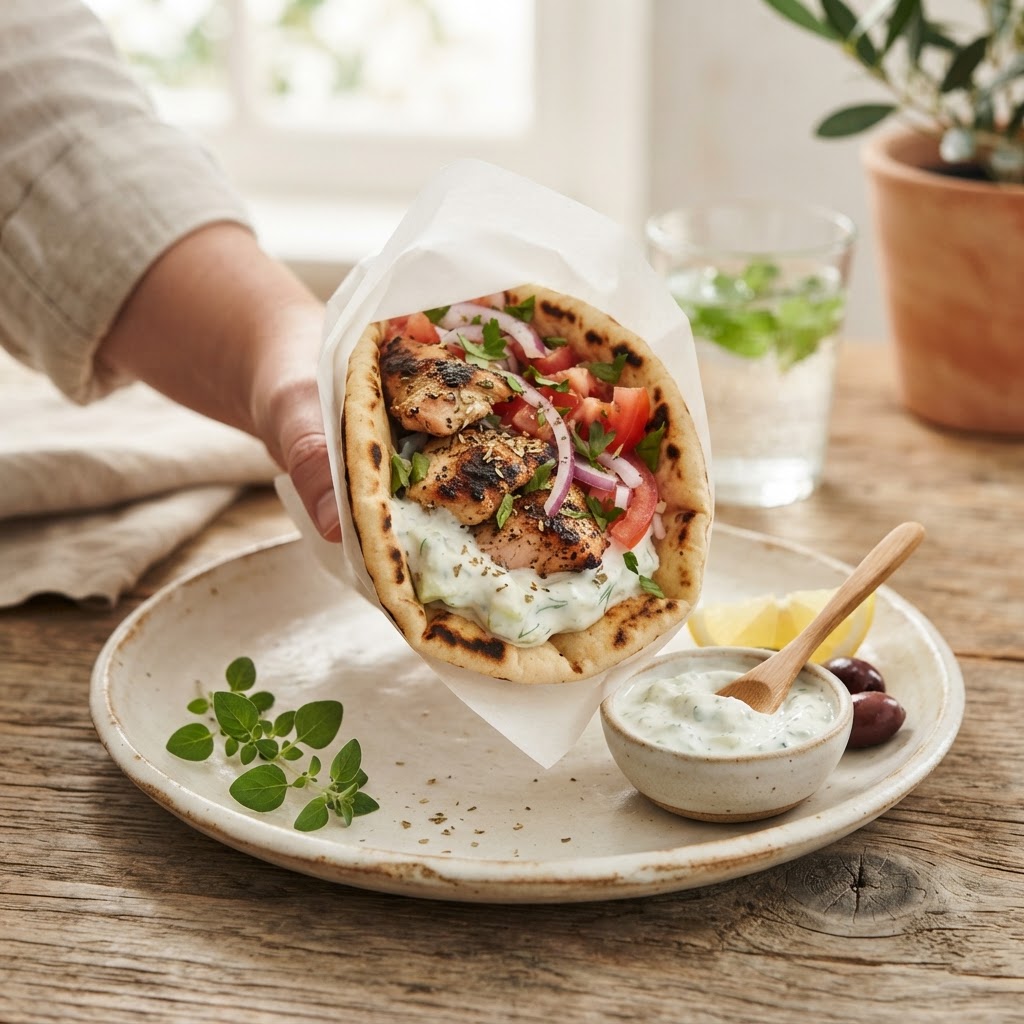 Greek Chicken Pita