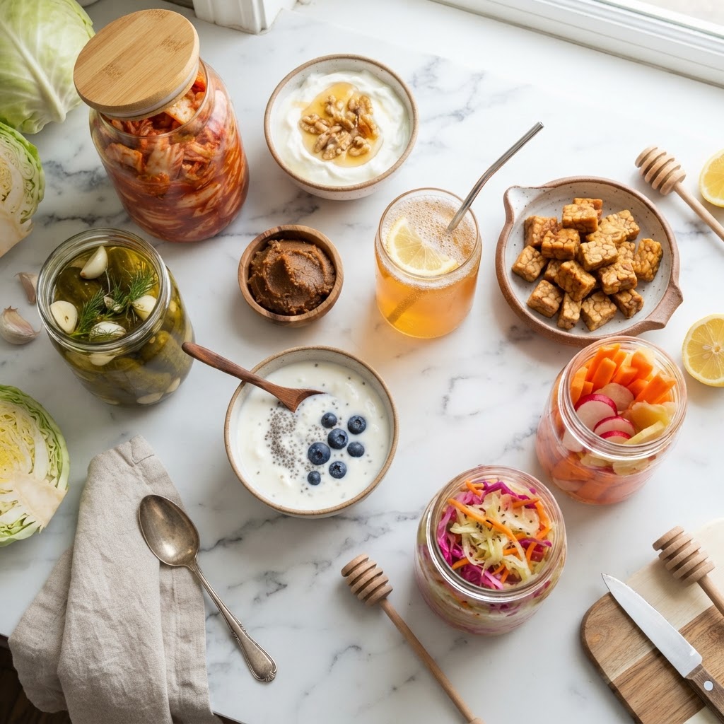 Fermented foods — kefir, kimchi, sauerkraut that boost GLP-1