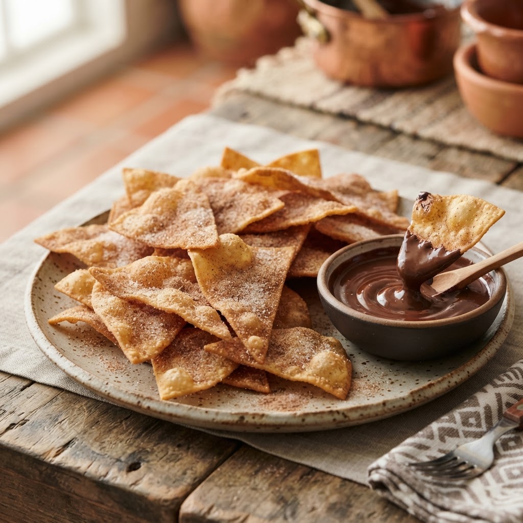 Churro Chips w/ Chocolate Sauce