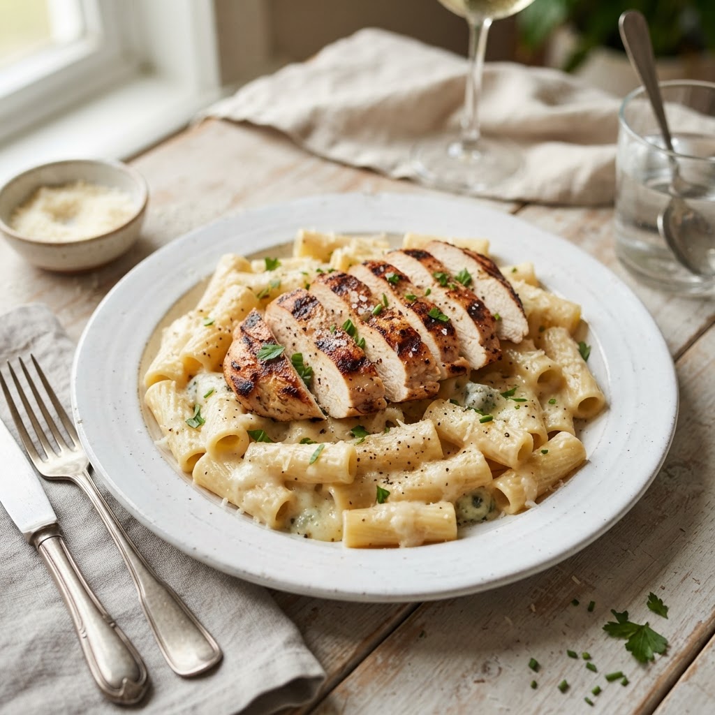 Four Cheese Pasta with Chicken