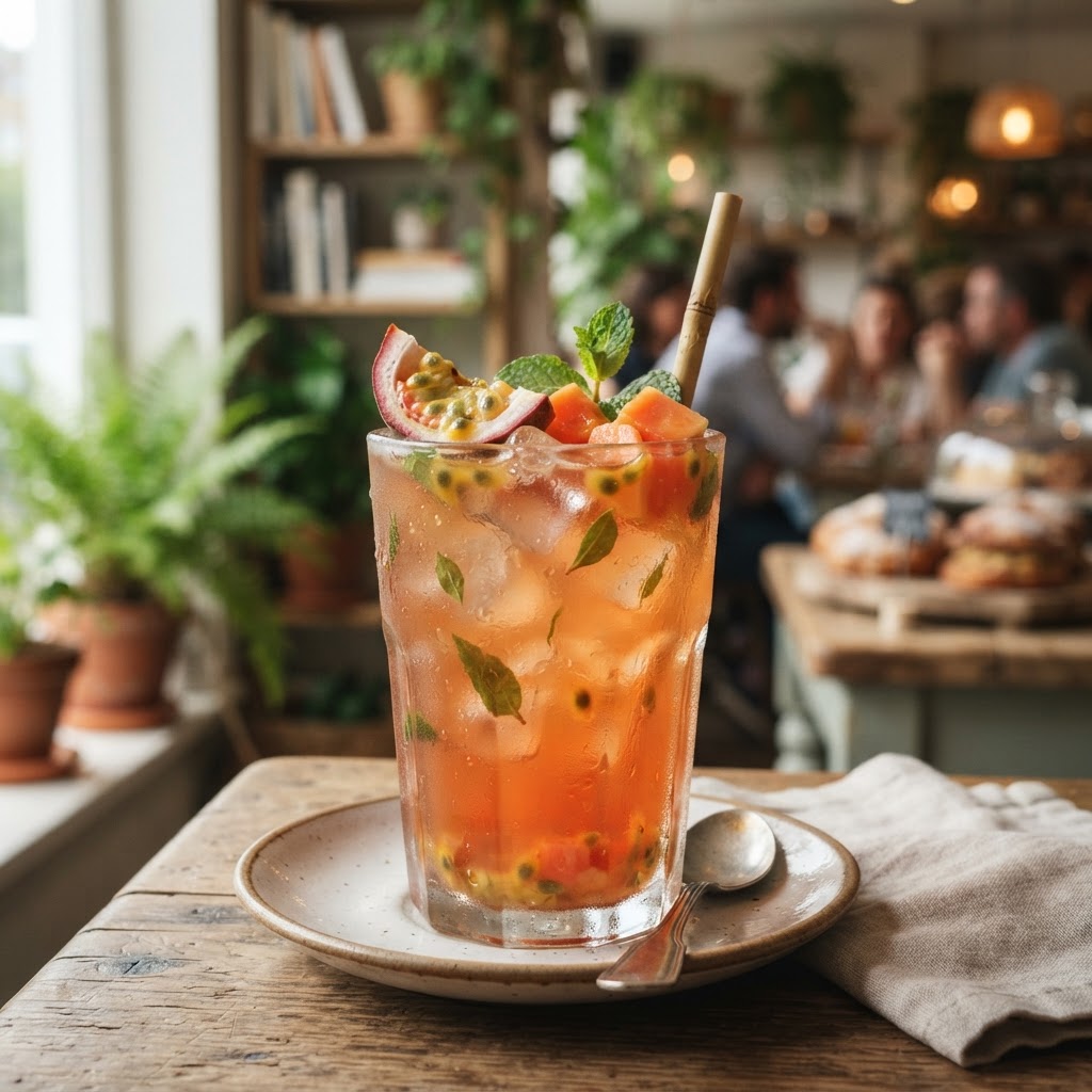 Passion Papaya Iced Green Tea