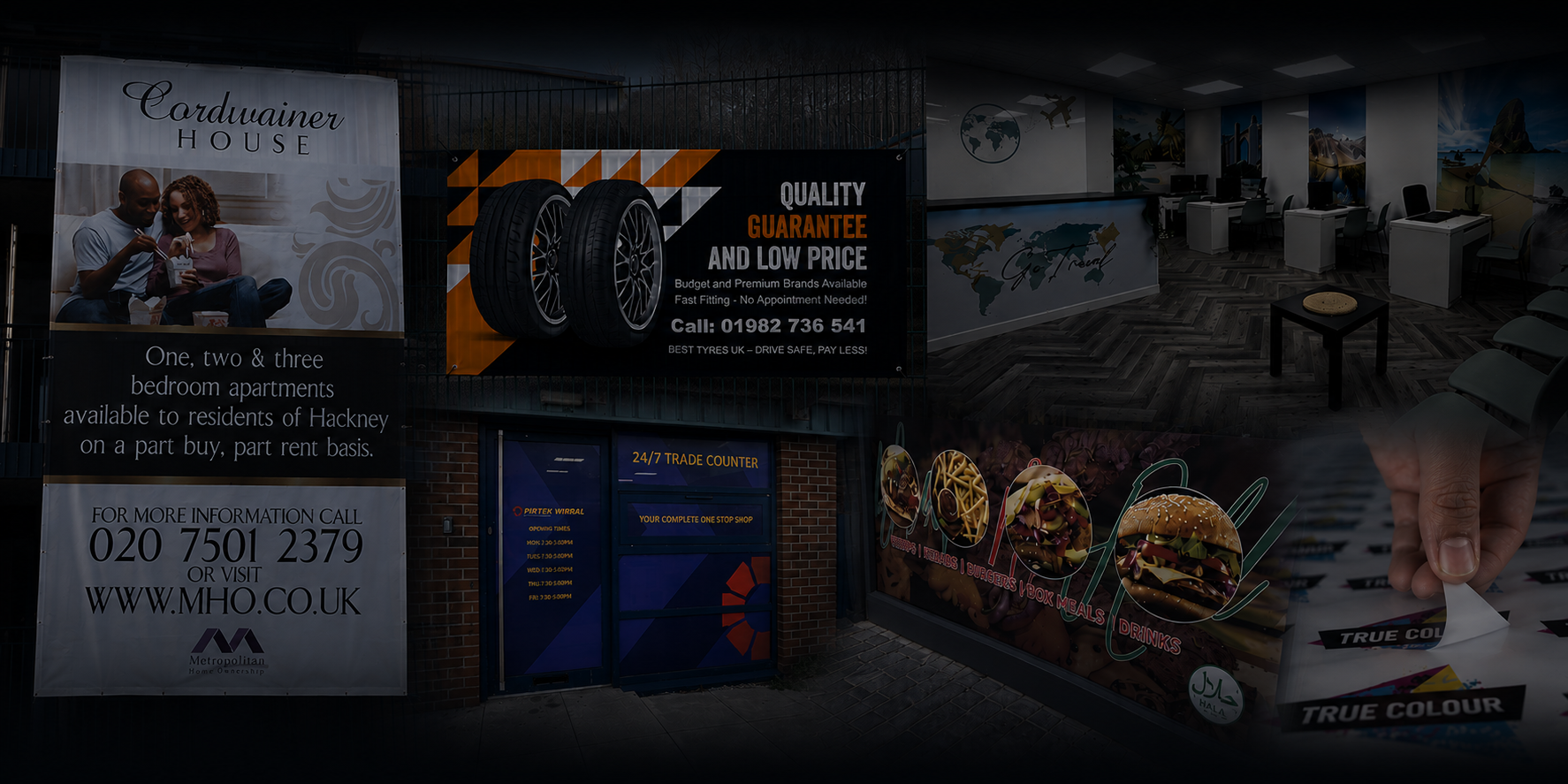 Trade print showcase — banners, signage and print applications