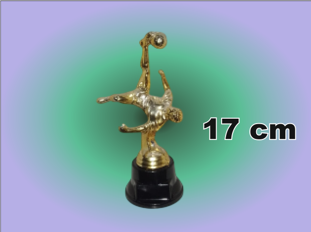 TROFEO FUTBOL 17 CM ALTURA ORO
