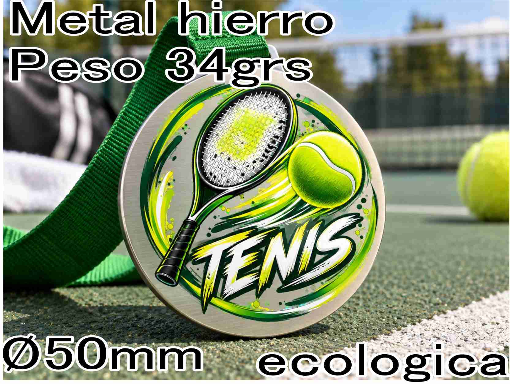 MZ TENIS UV -Peso 34 grs- Metalica - ECOLOGICA (no usamos galvanoplastia) cinta color sin cargo