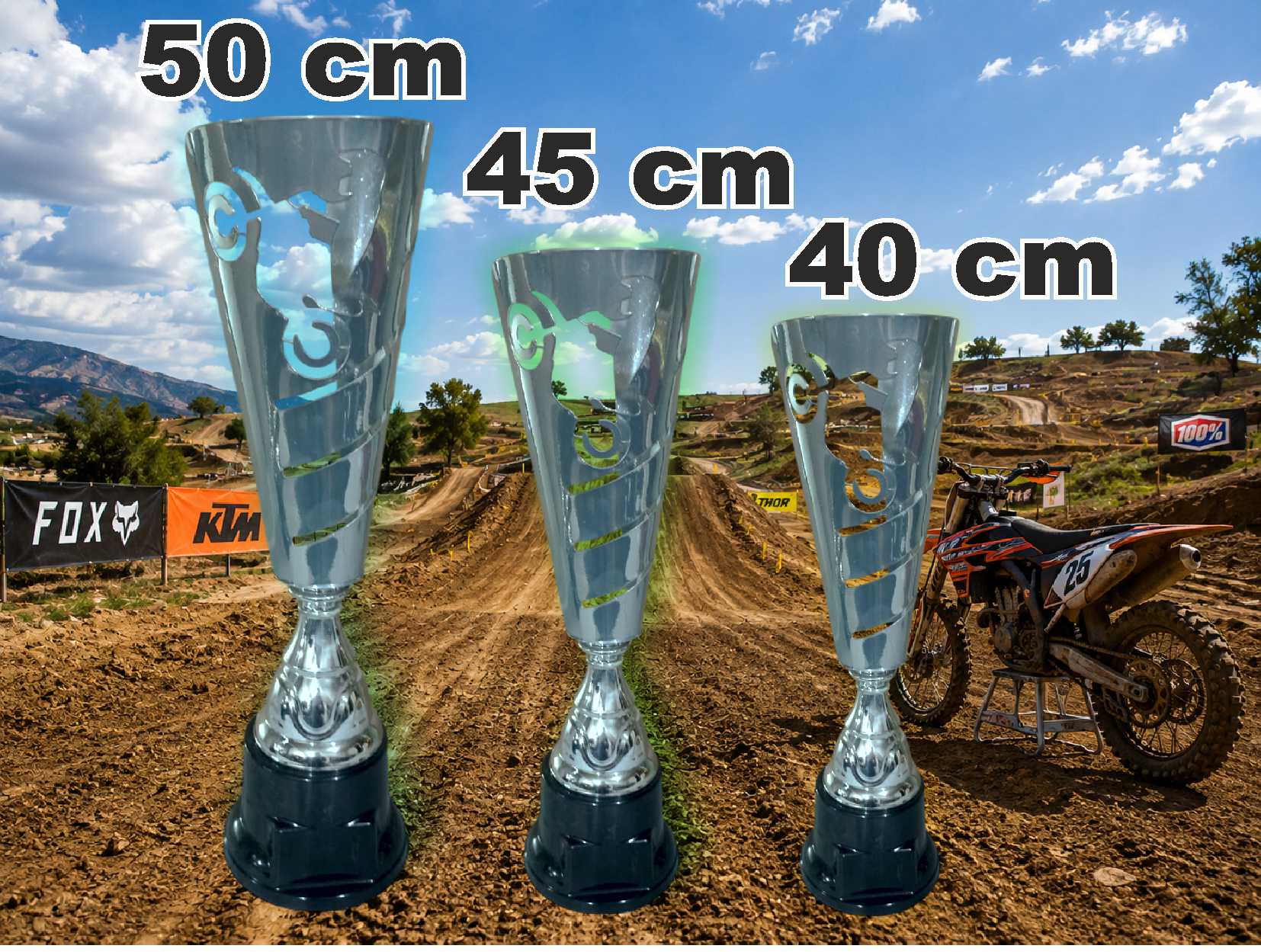 KC4450 COMBO MOTOCROSS METALICA PLATA