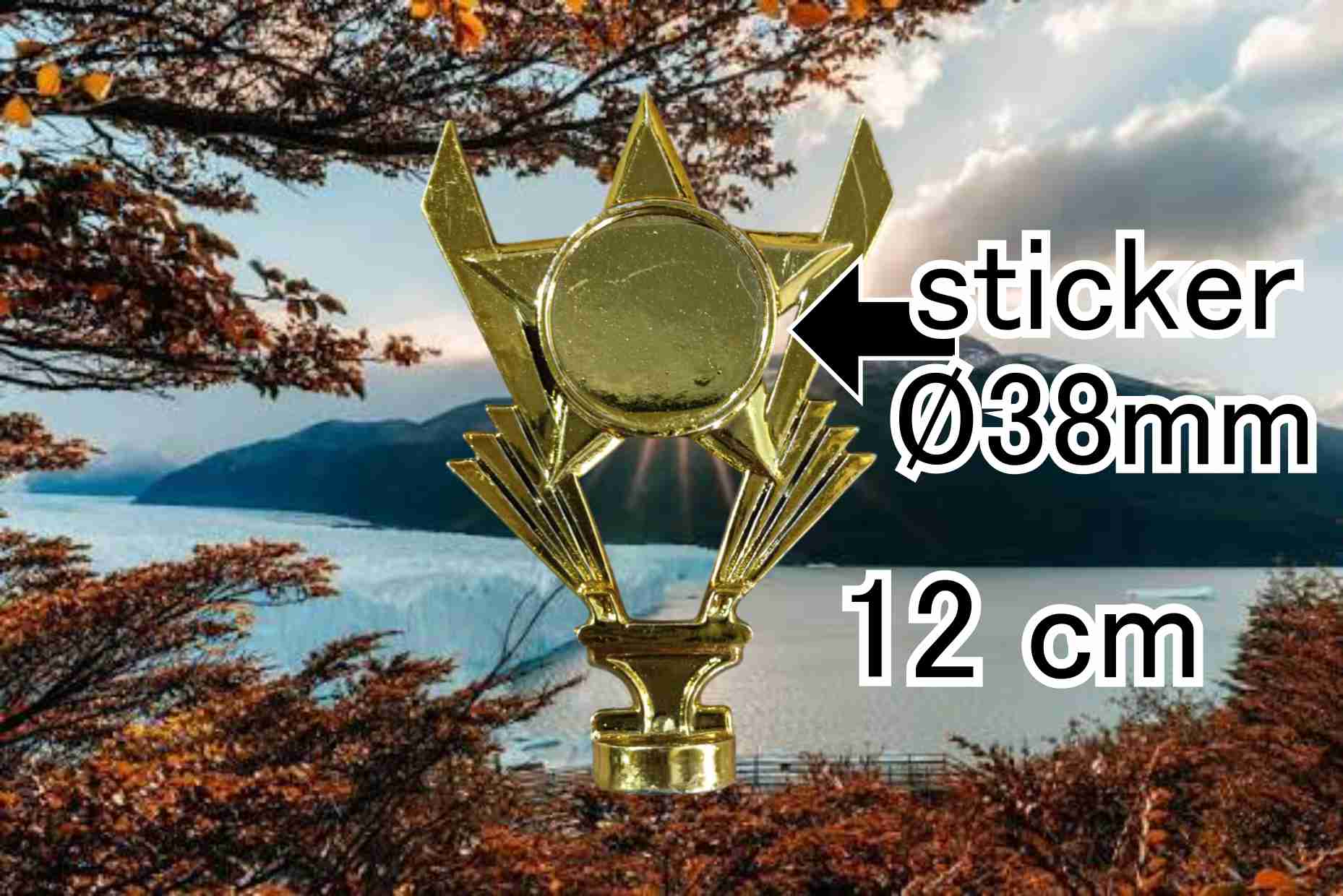 AAE12 ALEGORIA ESTRELLITA PORTACENTRO 12cm Ø38 ORO