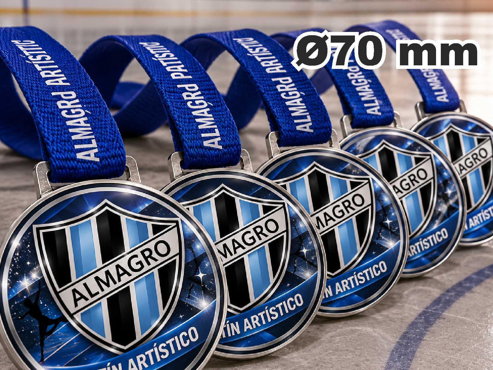 MV70 PERSONALIZADA UV- Ø70mm -Peso 64 grs- Metalica - ECOLOGICA (no usamos galvanoplastia)