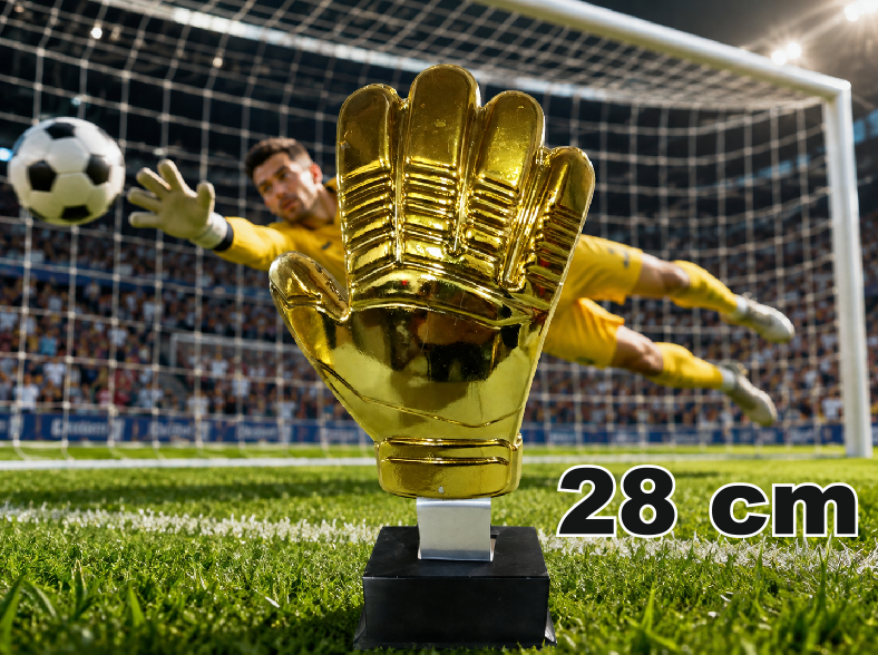 K1114 VALLA MENOS VENCIDA O ARQUERO ( GUANTE ) ALT 28cm PLASTICO FUTBOL