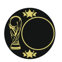 MEDALLA PLASTICA COPA DEL MUNDO STAMPING Ø70mm