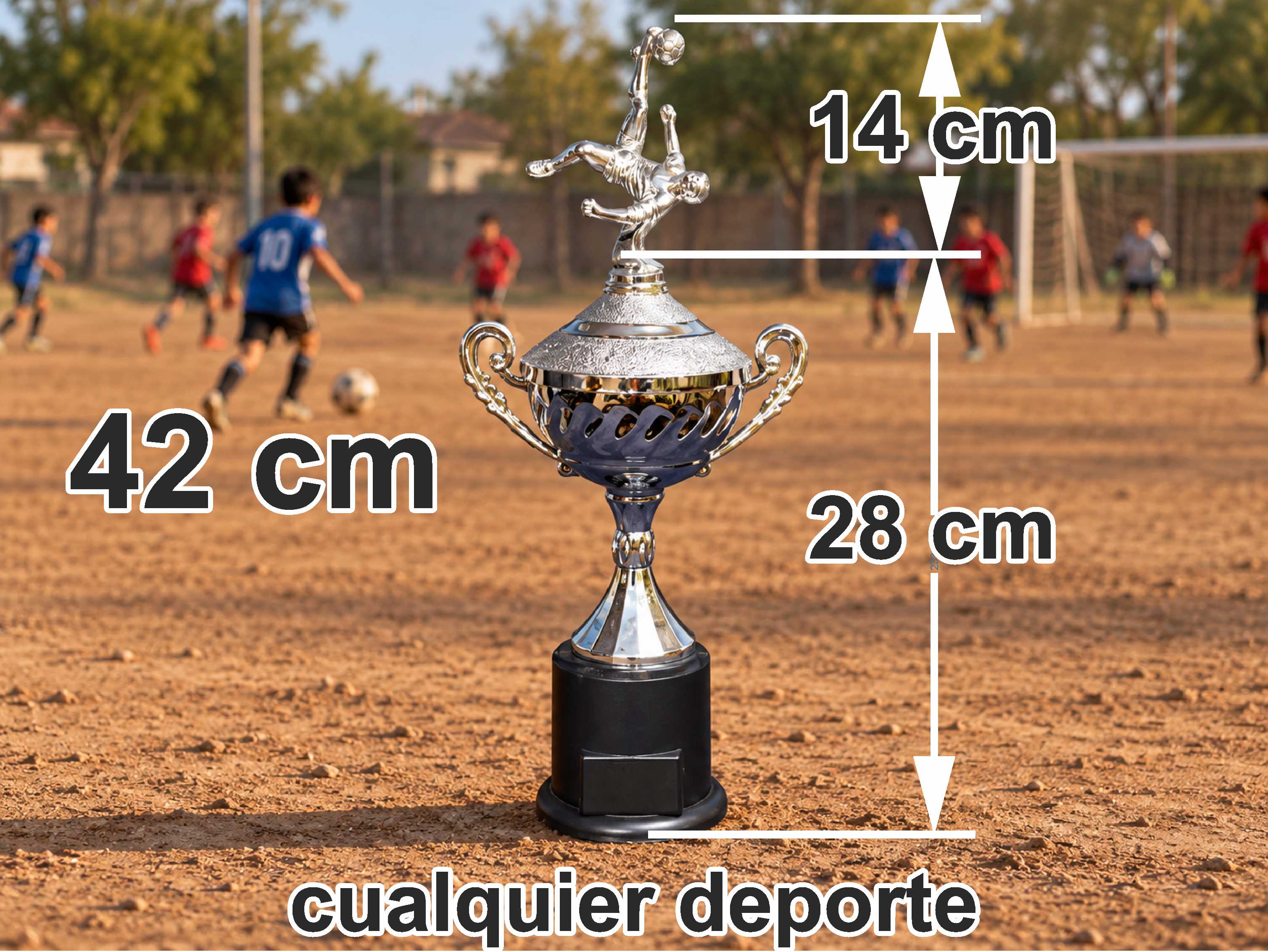 K121 COPA PLASTICA "MISTY silver" ALT. 28cm PLATA (aleg.no incluida)