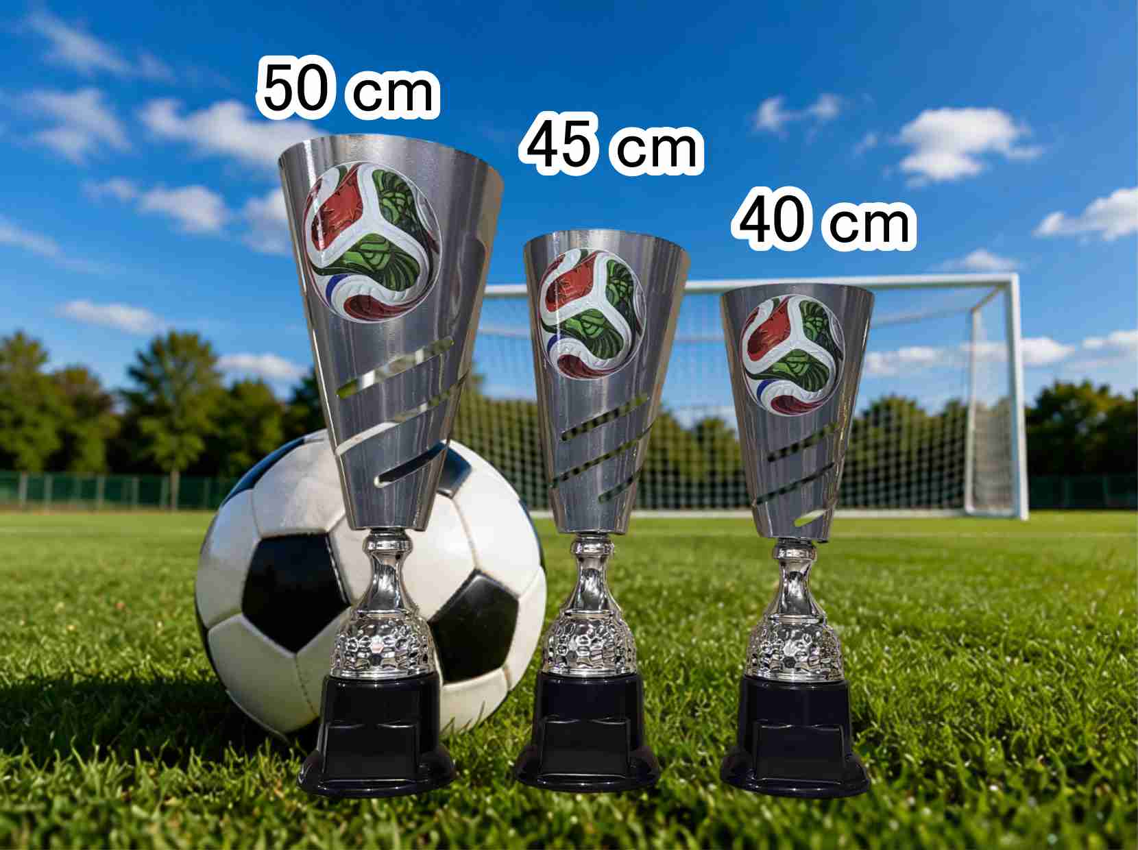 KC4405 COMBO COPA LASER FUTBOL IMP. LASER METALICA PLATA