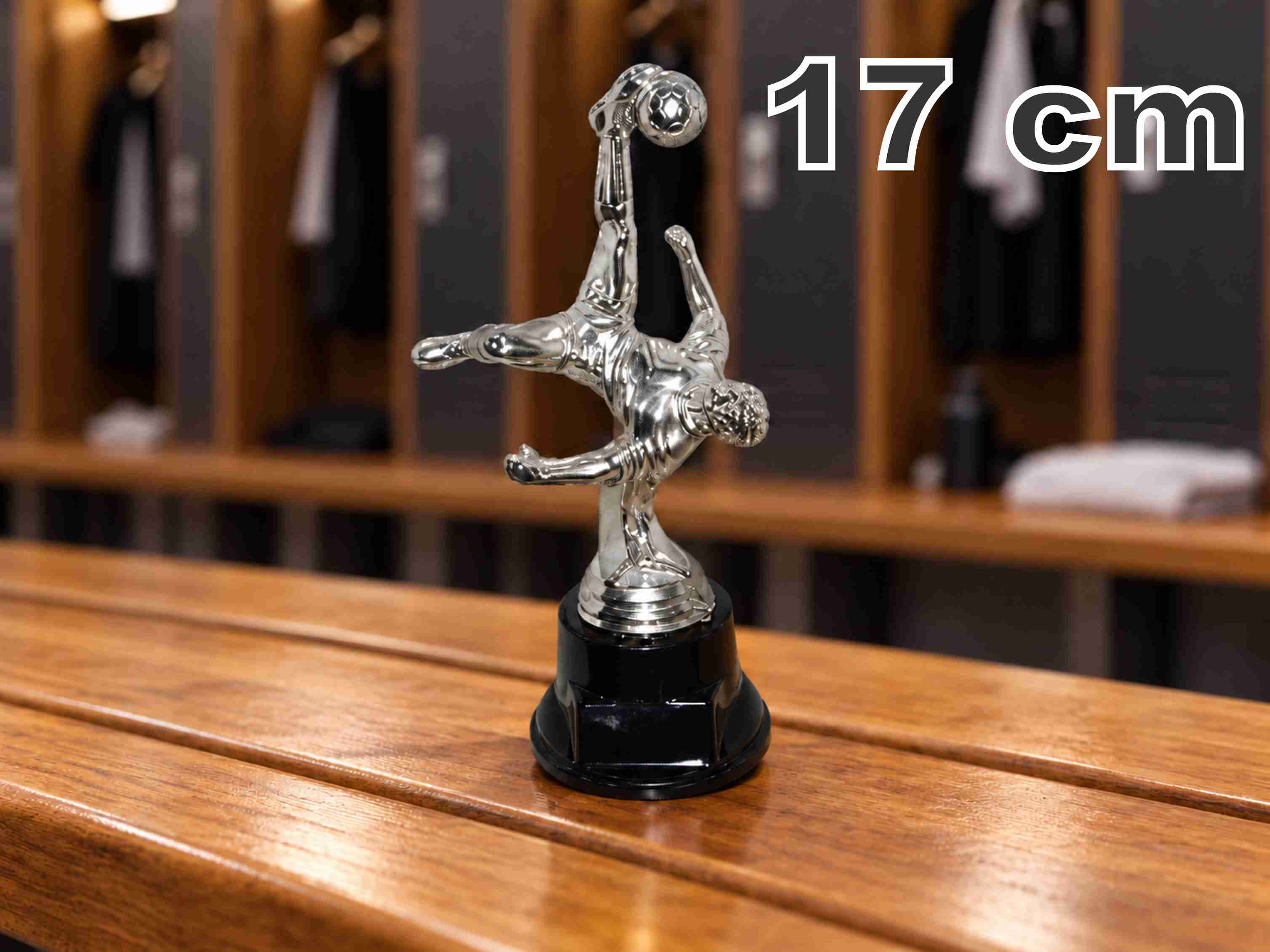 TROFEO FUTBOL 17 CM Alt. PLATA